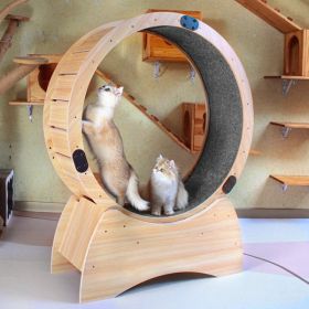 Cat Exercise Wheel – Running, Spinning, and Scratching Fun, Cat Treadmill with Carpeted Runway, Kitty Cat Sport Toy